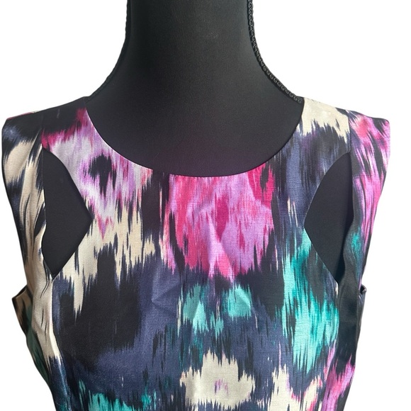 NWT Tahari Women's Vibrant Floral Watercolor Sleeveless Midi Dress Size 6P - Picture 3 of 7